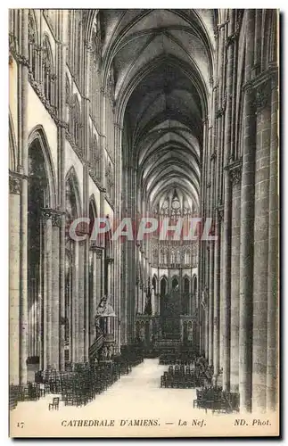 Cartes postales Cathedrale D'Amiens la Nef