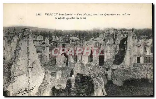 Ansichtskarte AK Verdun bombarde Rue Mazel tout un Quartier en ruines Militaria