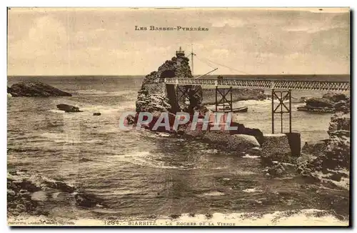 Cartes postales Biarritz Le rocher de la vierge