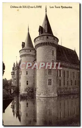 Cartes postales Chateau de Sully sur Loire Les Tours Restaurees