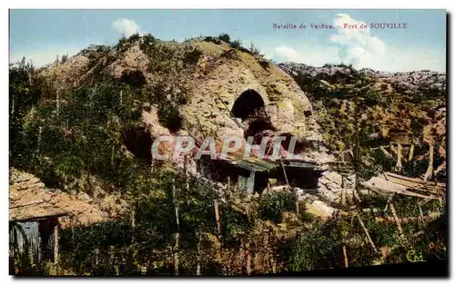 Cartes postales Bateille de Verdun Fort de Souville Militaria