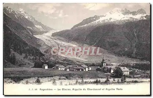 Cartes postales Argentiere Le Glacier Aiguille du Chardonnet et Aiguille Verte