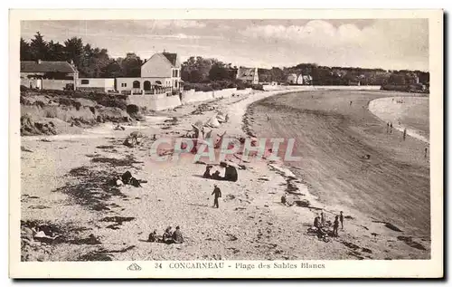 Ansichtskarte AK Concarneau Plage des Sables Blancs