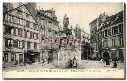 Ansichtskarte AK Rouen Statue elevee a la Memoire de Jeanne d&#39Arc