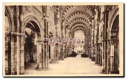 Cartes postales Vezelay Eglise De La Madeleine Vue d'Ensemble De La nef