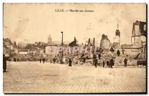 Ansichtskarte AK Lille Marche Aux Chevaux Militaria