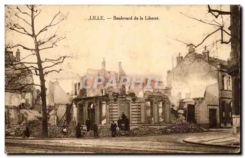 Cartes postales Lille Boulevard De La Liberte Militaria