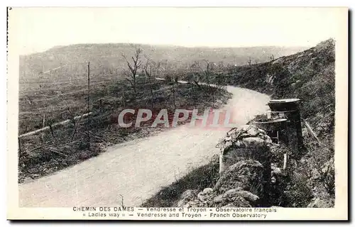 Cartes postales Chemin Des Dames Vendress et Troyon Observatoire trancais Militaria