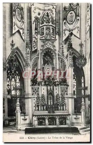 Cartes postales Clery Le Trone de la Vierge