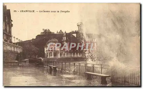 Ansichtskarte AK Granville Le Casino sous la Tempete