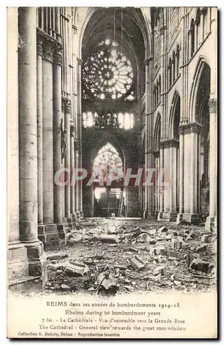 Cartes postales Reims dans ses annees de Bombardements Militaria