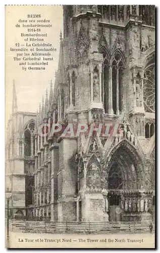 Cartes postales Reims dans ses annees de bombardements Militaria