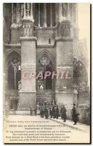 Cartes postales Reims dans ses annees de bombardements Militaria