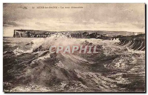 Cartes postales Mers Les Bains La mer demontee