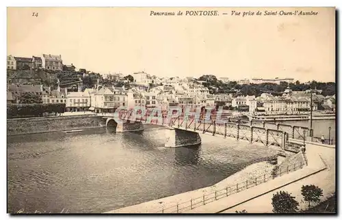 Cartes postales Panorama de Pontoise Vue prise de Saint Ouen l&#39Aumone