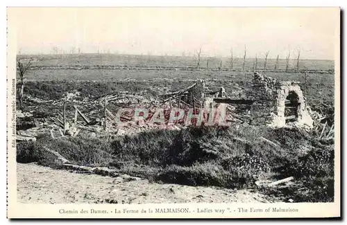 Ansichtskarte AK Chemin des Dames La Ferme de la Malmaison Militaria