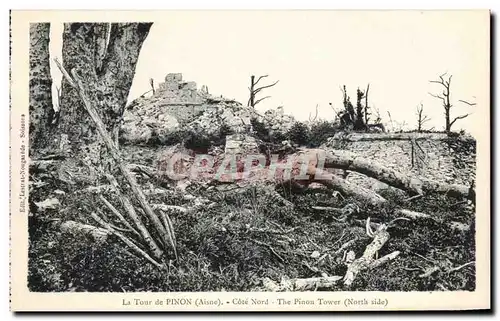 Cartes postales La Tour de Pinon Cote Nord Militaria