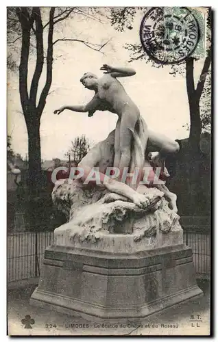 Ansichtskarte AK Limoges La Statue du Chene at du Roseau