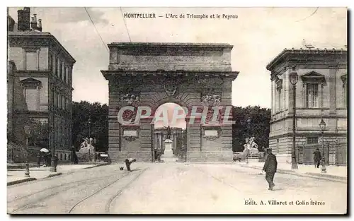 Cartes postales Montpellier L&#39Arc de Triomphe et le Peyrou