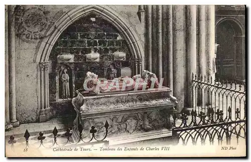 Cartes postales Cathedrale de Tours Tombeau des Enfants de Charles VIII