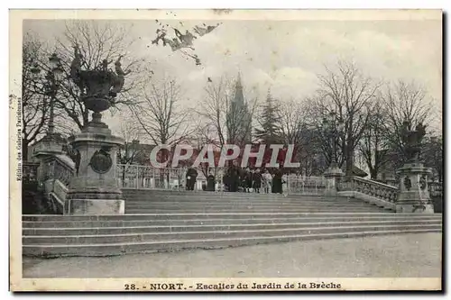 Cartes postales Niort Escalier du Jardin de la Breche