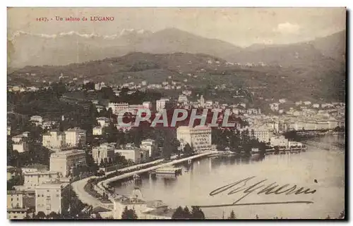 Cartes postales Un Saluto Da Lugano