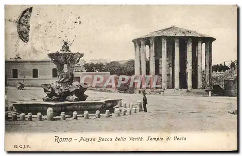 Cartes postales Roma Pizza Bocca Della Verita Jempio Di Vesta