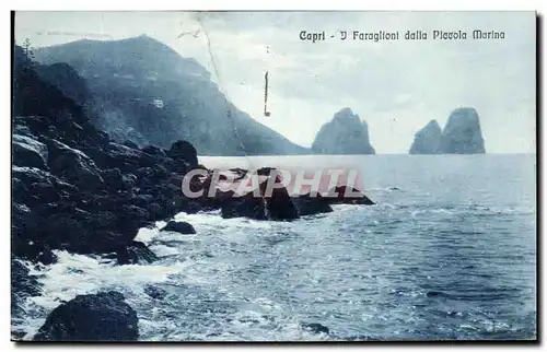 Cartes postales Capri Faraglioni Dalla Piccola Marina