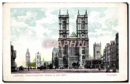 Cartes postales London Westminster Abbey Big Ben