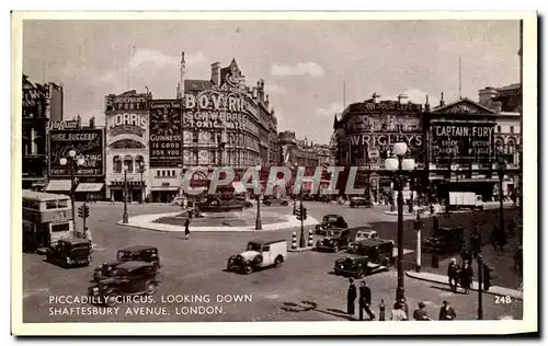 Cartes postales Piccadilly Circus Looking Down Shaftesbury Avenue London