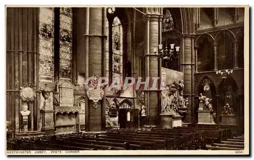 Cartes postales Westminster Abbey Poets Corner