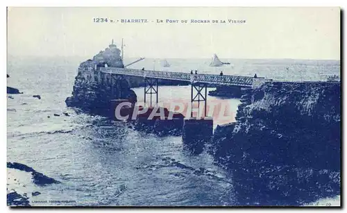 Cartes postales Biarritz Le pont Du Rocher De La Vierge