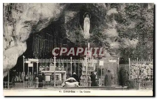 Cartes postales Lourdes La grotte