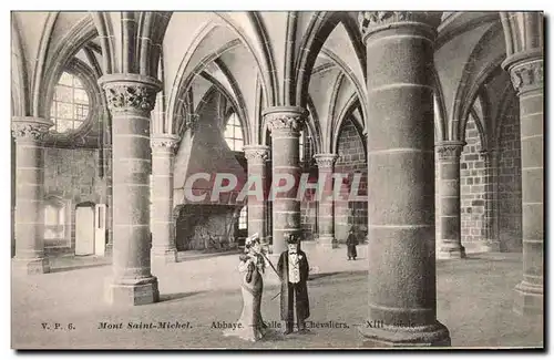 Ansichtskarte AK Mont Saint Michel Abbaye Salle des Chevaliers