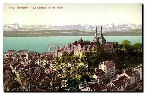 Cartes postales Neuchatel le Chateau Et Les Alpes
