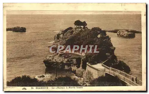 Cartes postales Biarritz le Basta a Maree Haute