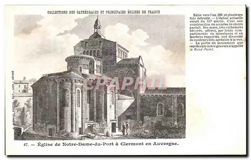 Ansichtskarte AK Eglise de notre Dame du Port a Clermont en Auvergne