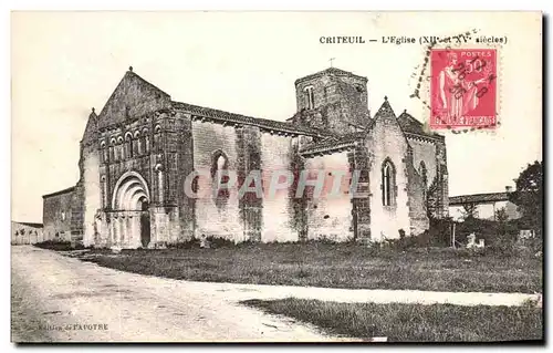 Cartes postales Criteuil L'Eglise