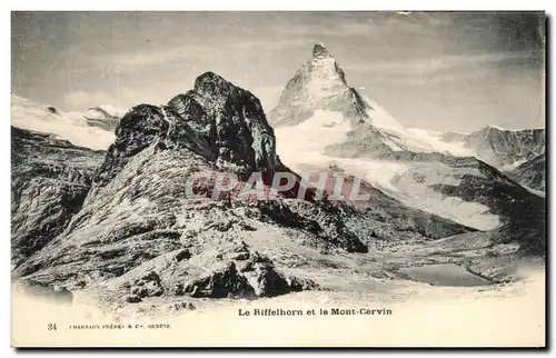 Cartes postales Le Riffelhorn et le Mont Cervin