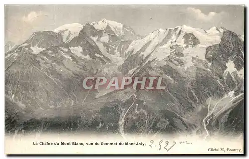 Cartes postales Le Chateau du Mont Blanc Vue de Sommet du Mont Joly