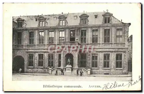 Ansichtskarte AK Bibliotheque Communale Anvers