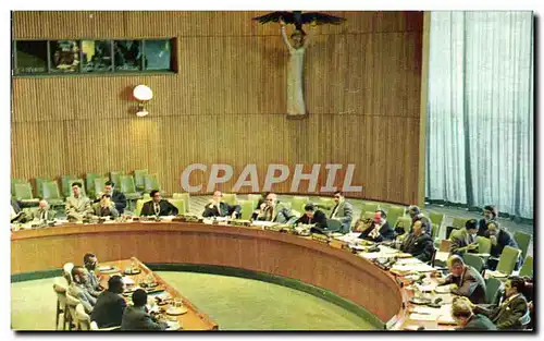Cartes postales moderne United Nations Nations Unies Trusteeship Council Chamber the Trusteeship council is located in t