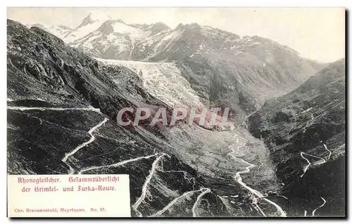 Cartes postales Rhoneglelcher