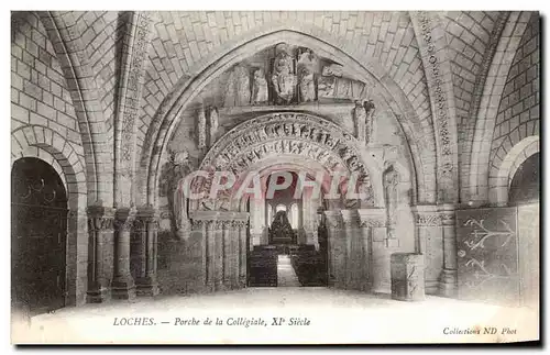 Cartes postales Loches Porche de la Collegiale 11eme Siecle