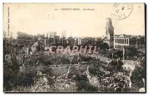 Cartes postales Longwy Haut Les Ruines Militaria