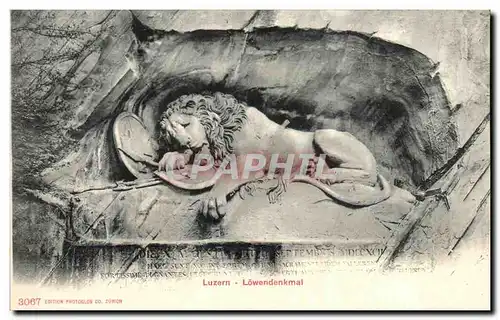 Ansichtskarte AK Luzern Lowendenkmal Lion