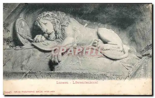 Ansichtskarte AK Luzern Lowendenkmal Lion