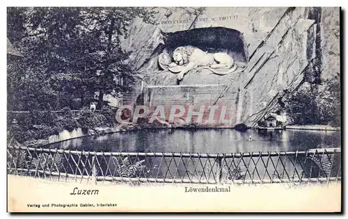 Ansichtskarte AK Luzern Lowendenkmal Lion