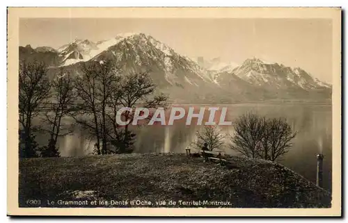 Cartes postales Le Grammont Et Les Dents d&#39Oche Vue De Territet Montreux