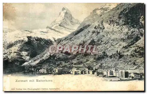 Cartes postales Zermatt Mit Matterhorn